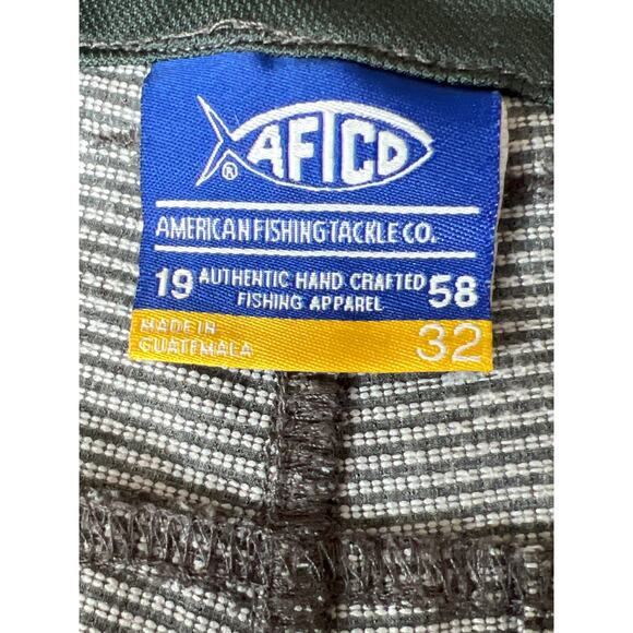 American Fishing Tackle Co size 32 shorts gray snap pockets outdoors - Picture 3 of 8